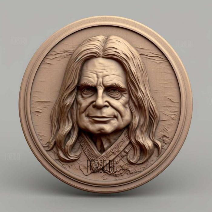 Ozzy Osbourne 4 stl model for CNC